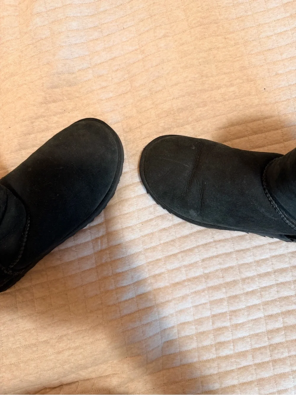UGGS Classic Black Mid-Calf Suede Winter Boots
